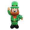 St Patricks Day 8 Foot Leprechaun with Shamrock Inflatable